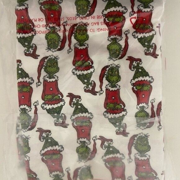 Hanna Andersson Dr. Seuss Grinch Mix It Up Long John Pajamas Size 110 US 5 NWT - Picture 2 of 3